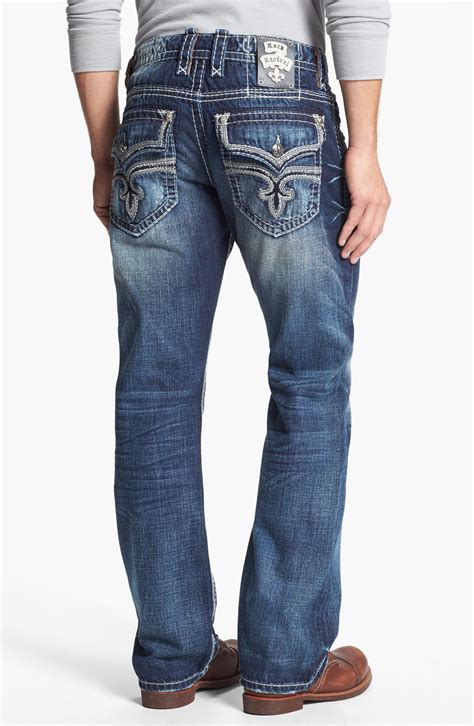 Rock Revival Eldon Bootcut Jeans In Blue For Men Medium Blue Lyst