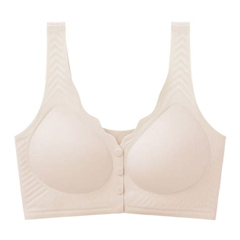 Levmjia Womens Bras Push Up Front Closure Non Padded Wirefree Comfortable Lace Lingerie For