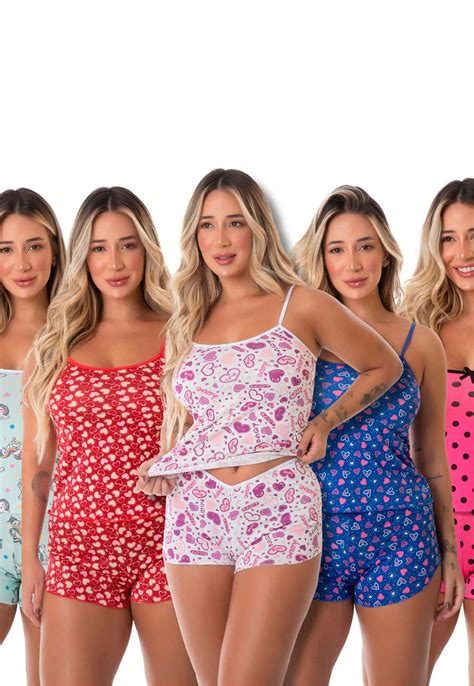 Kit Shortdoll Estampado Alcinha Verão Be Lingerie