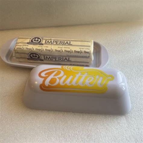 Handmade Dining Single Stick Butter Dish Storage Container W Design