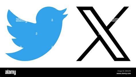 Twitter Old And New Logo Editorial Vector Icons Stock Vector Image