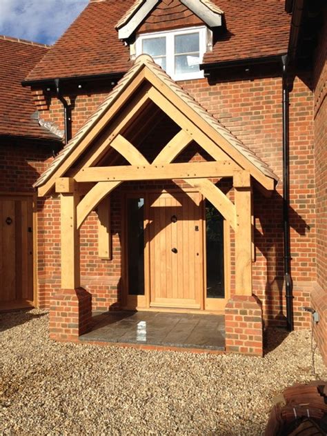 Oak Framed Porch Traditional Entry Berkshire By Hartwood Oak