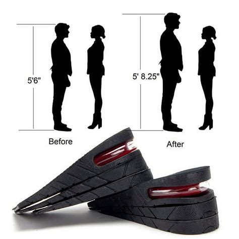 SYWAN Height Increasing Sports Insole with 3-Layer Air Cushion ...
