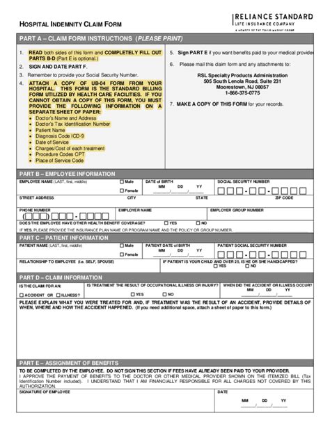 Fillable Online Indemnity Claim Form Fax Email Print Pdffiller