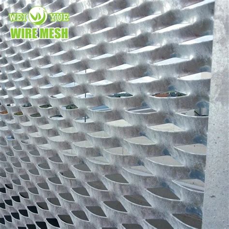 Aluminum Expanded Metal Mesh Exterior Facade Panel China Expanded