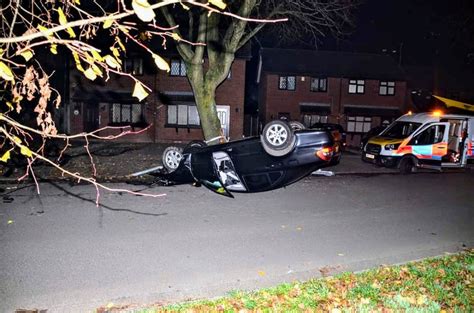 Person Taken To Hospital After Car Crashes Into Tree And Overturns In