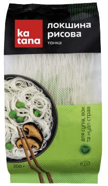 Тонкая рисовая лапша для супов, вок и нудл блюд, 200 г — Katana
