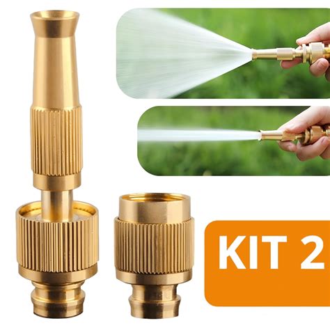 Bico De Esguicho De Alta Pressão - Kit 2 Bico de Mangueira de Alta Pressão 1/2 com Conector e Esguicho ...