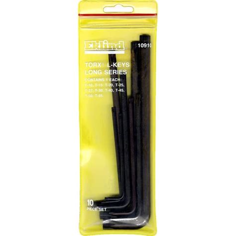 Eklind Set Of 10 Long Torx L Key With Pouch 10910