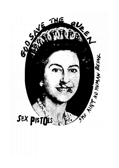 T Shirt Estonada Sex Pistols God Save The Queen Em Misturado Arte Conceitual
