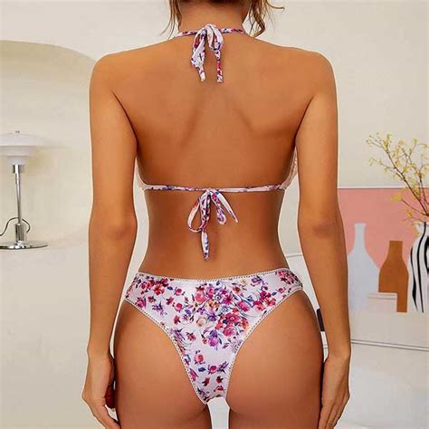 Flourish Halter Lingerie Sleepwear Lace Bra And Panty Flourish Nightwear Undergarments