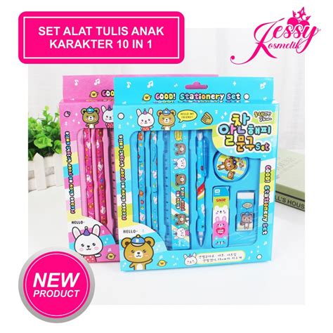 Jual Gr Alat Tulis Karakter Pencil Set Lengkap Alat Tulis Anak