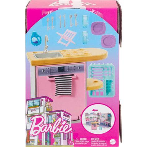 Купить игровой набор Барби Кухня с мойкой и Посудомоечная машина Barbie ...
