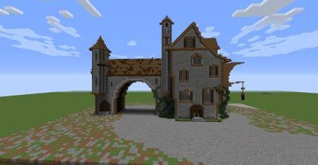Постройка Небольшой Замок в Minecraft