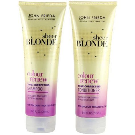 John Frieda Sheer Blonde Colour Renew Tone Correcting Duo Set Shampoo Conditioner Ounce
