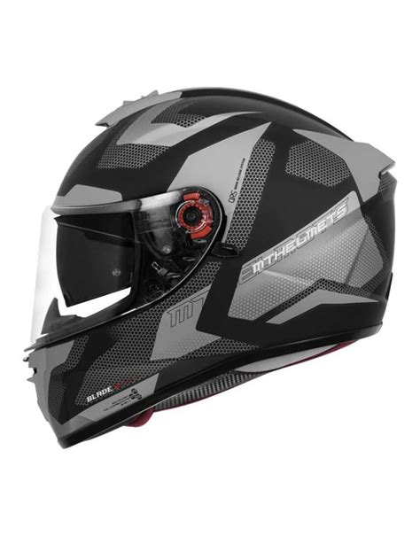 Mt Blade Sv Finishline Helmet Matte Grey Moto Republic