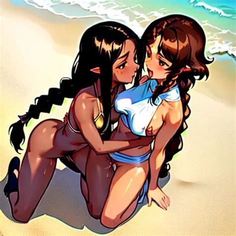 Dopamine Girl Lesbians Together Brunette Fannib With A Long Braid