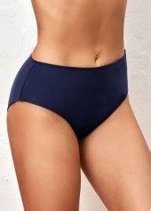 Skinny Mid Waisted Navy Bikini Bottom Rosewe Usd