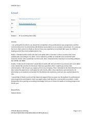 CPW 05 Ass 1 Email Writing Docx CPW 05 Ass 1 Email From To Mehakhanda1929 Gmail Erick