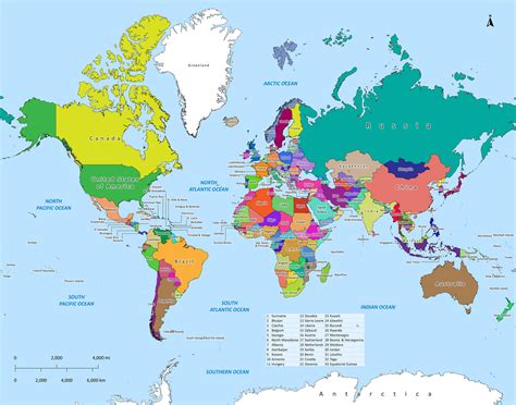 Labeled world map | Labeled Maps