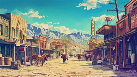 Vintage Wild West Yearly Fair Stock Illustration Illustration Of