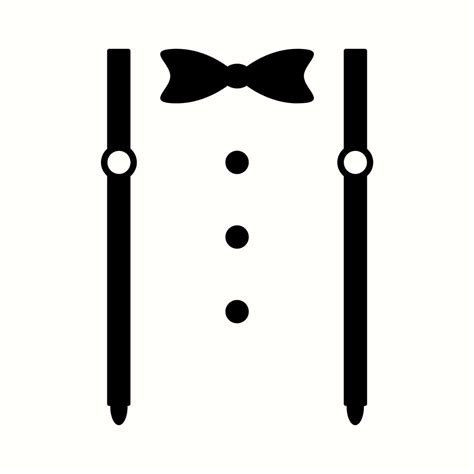 Black Suspenders Svg Wedding Craft Png Chambelan Vector Bridal