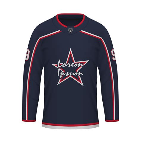 Realistic Ice Hockey shirt of Columbus, jersey template 22755185 Vector