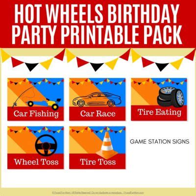 Hot Wheels Birthday Party Printable Pack FAB Party Planning Mom