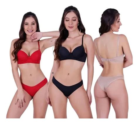 Kit Conjuntos De Lingerie Confort Lisa Cris Bella Cores Variadas P Mercadolivre