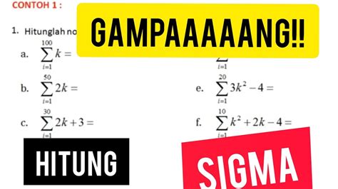 Cara Menggunakan Rumus Sigma Di Excel Riset