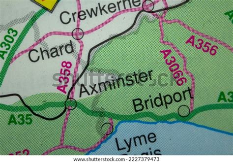 axminster united kingdom atlas map town stock photo  shutterstock