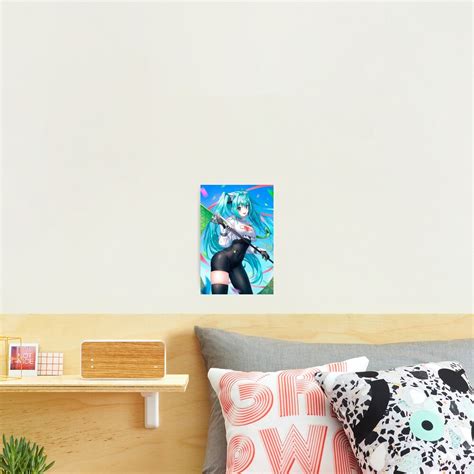 Hot Hatsune Miku Vocaloid Sexy Lewd Anime Hentai Girl Boobs Tits Racing Photographic Print