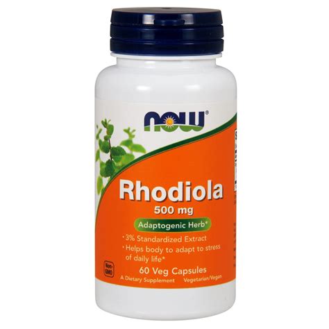 NOW Rhodiola -- 500 mg - 60 Veg Capsules - Vitacost