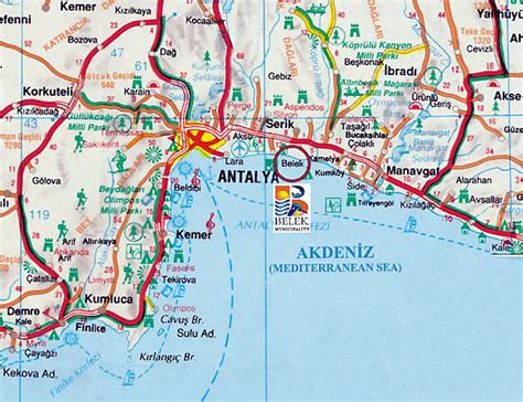 caribe belek mapa