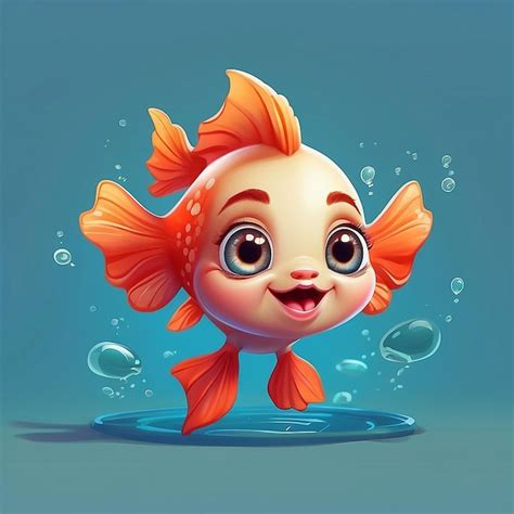 Premium Photo 3d Cartoon Guppy Fish