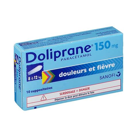 Doliprane 150mg Suppositories 10