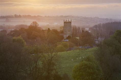 Cotswold Countryside And St James Church At Dawn Chipping Campden