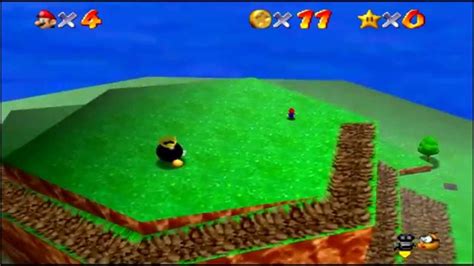 Super Mario 64 N64 Bob Omb Battlefield Star 1 Big Bob Omb On The Summit Youtube