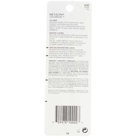 Revlon ColorStay Lip Liner Nude 630 1 Ea Pack Of 2 Long Lasting