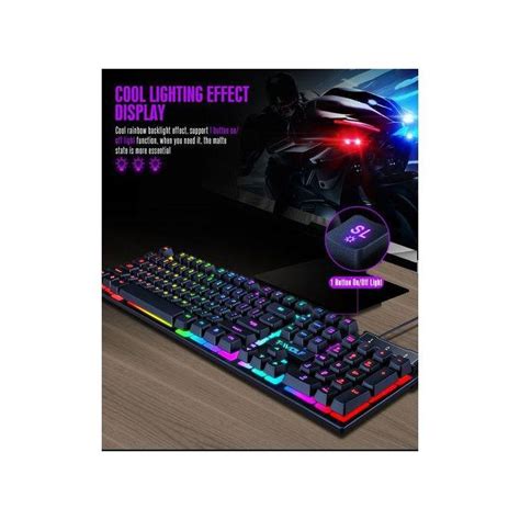 Generic Ensemble Souris Et Clavier Gaming Lumineux 3 Pièces