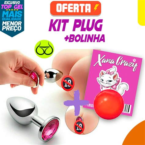 Plug Anal Sexy Kit C Bolinha 2x1 Produtos Eróticos Uso Pessoal Sex Shop Shopee Brasil