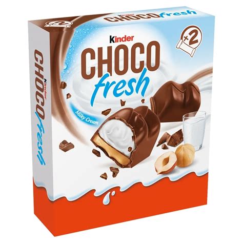 Kinder Chocofresh Mleczna czekolada z mlecznym i orzechowym nadzieniem ...
