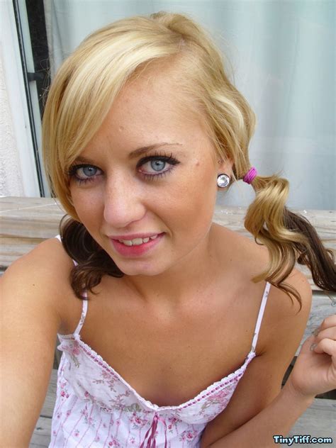Pretty Blonde Tiny Tiff Shows Her Teensy Tits Flashes A Naked Upskirt Coedcherry