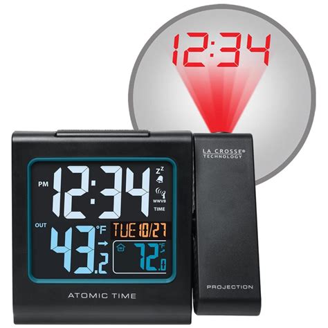 La Crosse Technology 5 In Color Projection Atomic Digital Alarm Clock