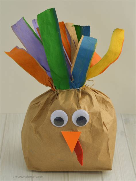 Stuffed Paper Bag Turkey Craft - The Resourceful Mama