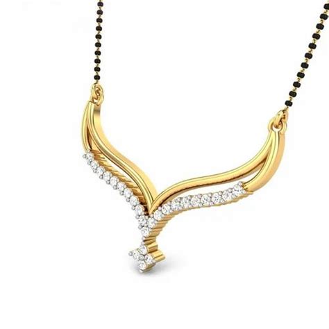 natural diamond mangalsutra  piece diamond mangalsutra