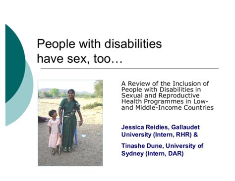 Ppt People With Disabilities Have Sex Too A Review Of The Inclusion Of People With