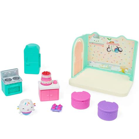 Gabby S Dollhouse Bakey With Cakey Cat Kitchen Playset With Figure Ages 3