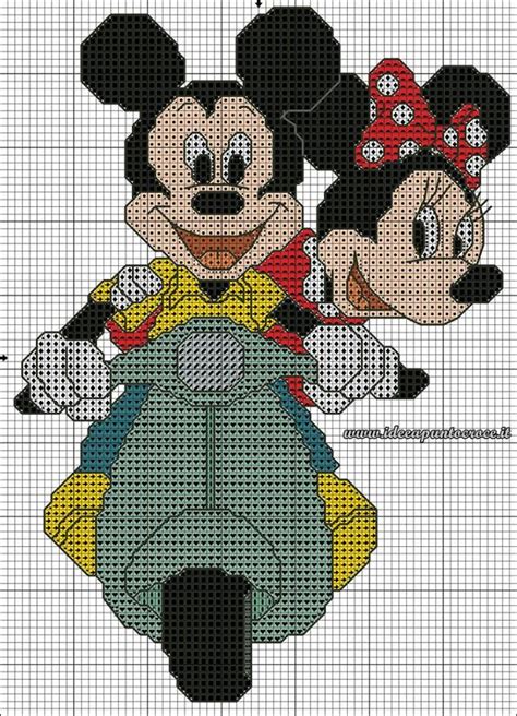 Encantos Em Ponto Cruz Mickey E Minnie