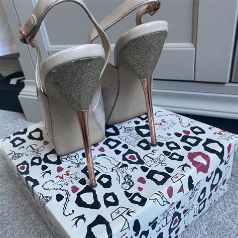 Miss KG Nude High Sling Back Sandals Good Condition Depop